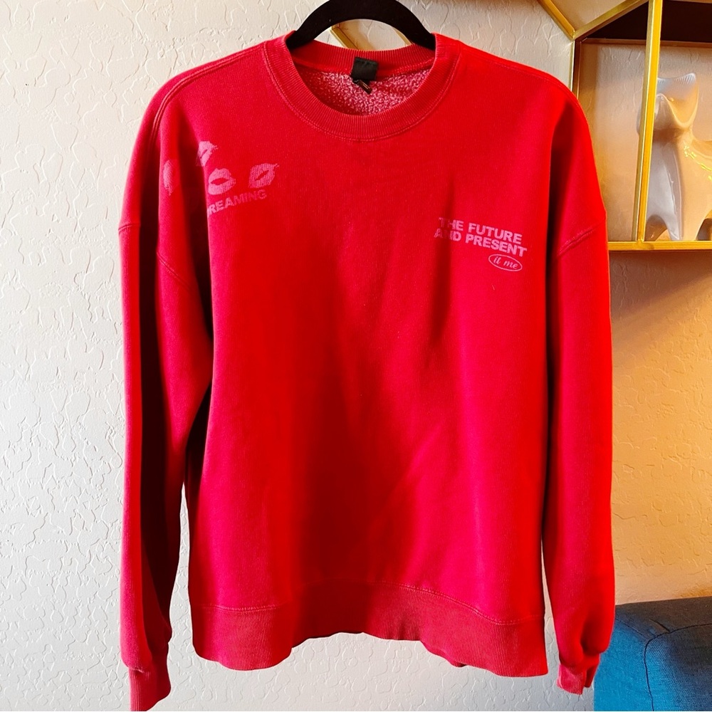 Wild Fable Target Positive Affirmations Dreams Red Crewneck Sweatshirt size XXS